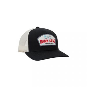 DARK SEAS CAP - PROSPECT TRUCKER CAP - BLACK/WHITE