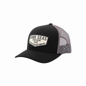 DARK SEAS CAP -TRANSOM-HAT BLACK/SILVER