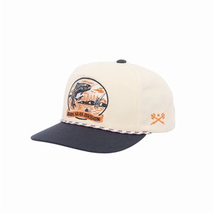 DARK SEAS CAP -WHITLEY HEADWEAR WHITE/NAVY