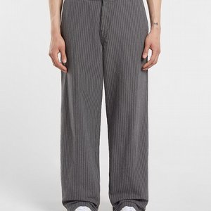 DICKIES BYXOR - LIMA PINSTRIPE PANT CHAR COAL