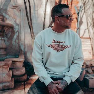 DICKIES CREWNECK - X HARLEY DAVIDSON TOP BONE WHITE 4 thumbnail