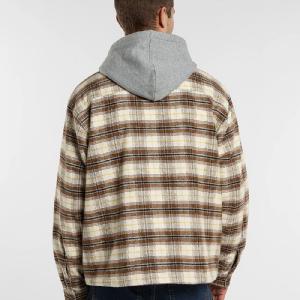 DICKIES FODRAD SKJORTA - EUSTIS HOODED FLANELL SCHACKET BEIGE 2 thumbnail