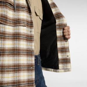 DICKIES FODRAD SKJORTA - EUSTIS HOODED FLANELL SCHACKET BEIGE 4 thumbnail