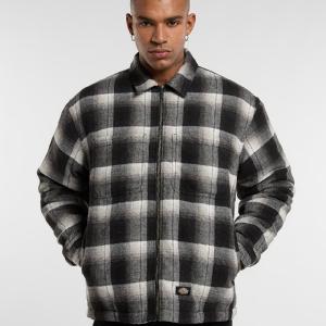 DICKIES FODRAD SKJORTA - FLORENS OVERSIZE SHACKET BLACK