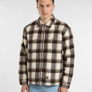 DICKIES FODRAD SKJORTA - FLORENS OVERSIZE SHACKET BRUN