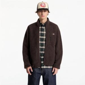 DICKIES JACKA - MOUNT HOPE FLEECE DARK BROWN
