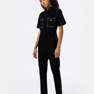 DICKIES OVERALL - FLORALA BLACK
