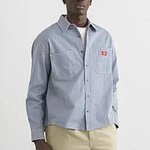 DICKIES SKJORTA - HICKORY WORK SHIRT LS RETRO INDIGO