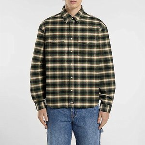 DICKIES SKJORTA - JOHNSONBVILLE SHIRT L/S PINE NEEDLE GREEN