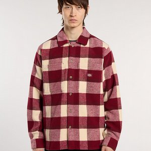 DICKIES SKJORTA - PLAID COALING TIBETAN RED