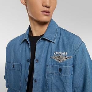 DICKIES SKJORTA - X HARLEY DAVIDSON CAMBARY WORK SHIRT BLUE 2 thumbnail