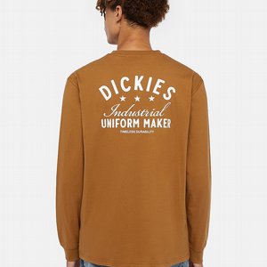 DICKIES T-SHIRT - TREGO TEE LS BROWN DUCK