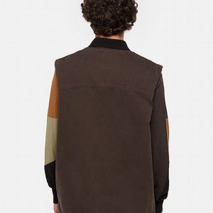 DICKIES VST - DUCK CANVAS VEST DARK BROWN 2 thumbnail