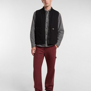 DICKIES VST - QUILTED CANVAS VEST BLACK 3 thumbnail