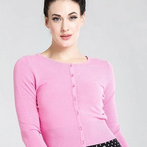 HELL BUNNY CARDIGAN - PALOMA CANDY PINK