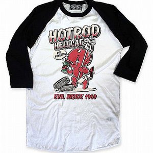 HOTROD HELLCAT BASEBALL TEE - EVIL INSIDE 1969