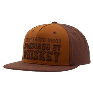 KING KEROSIN - FLATBRIM CAP- �SPONSRAD AV WHISKEY � BROWN