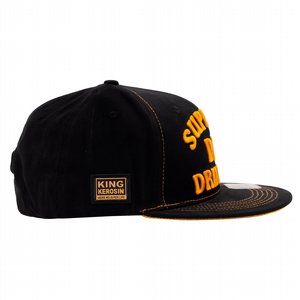 KING KEROSIN - FLATBRIM CAP- SUPPORT DAY DRINKNING BLACK 2 thumbnail