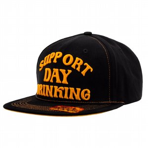KING KEROSIN - FLATBRIM CAP- SUPPORT DAY DRINKNING BLACK