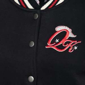 KING KEROSIN - JACKA COLLEGE SWEATJACKET HOWDY BLACK 3 thumbnail