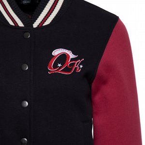 KING KEROSIN - JACKA COLLEGE SWEATJACKET HOWDY BLACK&BORDEAUX 3 thumbnail