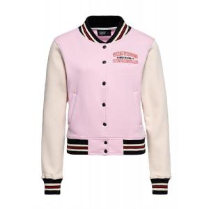 KING KEROSIN - JACKA COLLEGE SWEATJACKET PINK "Q HIGH SCHOOL 2 thumbnail