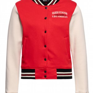 KING KEROSIN - JACKA COLLEGE SWEATJACKET RED "Q HIGH SCHOOL 2 thumbnail