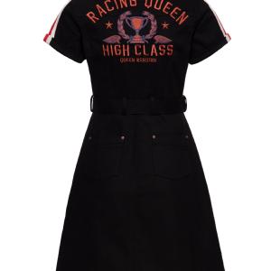 KING KEROSIN - KL�NNING RACING QUEEN DENIM A-LINE BLACK