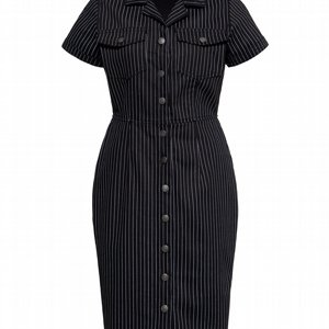 KING KEROSIN -PINSTRIPE RETRO PENCIL DRESS