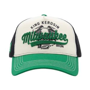 KING KEROSIN - TRUCKER CAP �MILWAUKEE � GREEN&WHITE