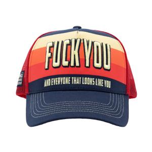 KING KEROSIN - TRUCKER CAP " FUCK YOU" RED&BLUE 2 thumbnail