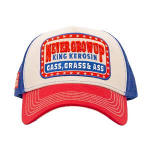 KING KEROSIN - TRUCKER CAP "NEVER GROW UP" OFFWHITE&BLUE 2 thumbnail