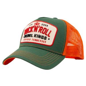 KING KEROSIN - TRUCKER CAP "ROCK�N�ROLL GREEN&TERRACOTTA