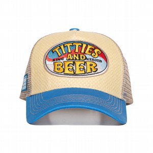 KING KEROSIN - TRUCKER CAP TITTIES AND BEER BEIGE 2 thumbnail