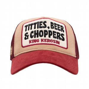 KING KEROSIN - TRUCKER CAP TITTIES,BEER & CHOPPERS BROWN