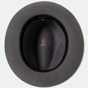 BRIXTON HATT - HORTO CB PACKABLE FELT FEDORA GREY/CHARCOAL 3 thumbnail