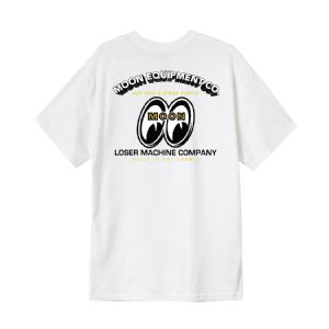 LOSER MACHINE - T-SHIRT MOONEYES FRONT PAGE WHITE