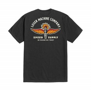 LOSER MACHINE - T-SHIRT SPARK PLUG STOCK BLACK