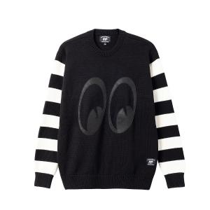 LOSER MACHINE - THROTTLE CREW KNIT BLACK/WHITE