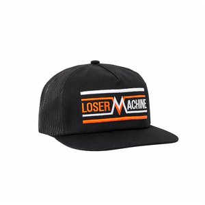 LOSER MACHINE - TRUCKER HAT LINEAR HEADWEAR BLACK