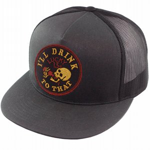 LUCKY 13 CAP - Ill drink to that Charcoal