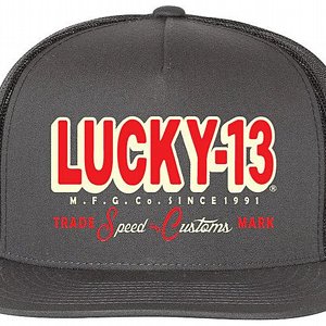LUCKY 13 CAP - The Speed & Custom Charcoal/Black