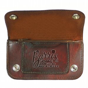 LUCKY 13 EMBOSSED LEATHER WALLET - BARRIS KUSTOM ANTIQUED 2 thumbnail