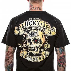 LUCKY 13 T-SHIRT - BIKES AND BOOZE