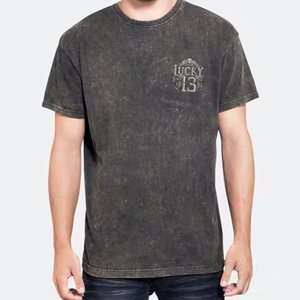 LUCKY 13 T-SHIRT - DEAD SKULL WASHED BROWN 2 thumbnail