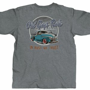 OLD GUYS RULE - IN RUST WE TRUST T-SHIRT – GRAPHITE HEATHER