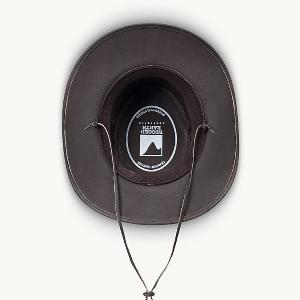 SCIPPIS HATT - IRONBARK Leather hat darkbrown 3 thumbnail