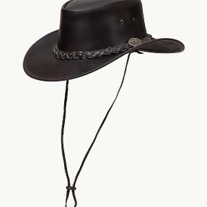 SCIPPIS HATT - IRONBARK Leather hat darkbrown