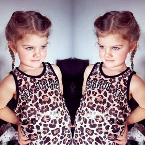 SIX BUNNIES LINNE - LEOPARD SVART