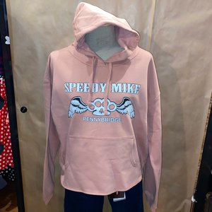 SPEEDY MIKE CROPPED HOOD - WINGLOGO DUSTY PINK 2 thumbnail
